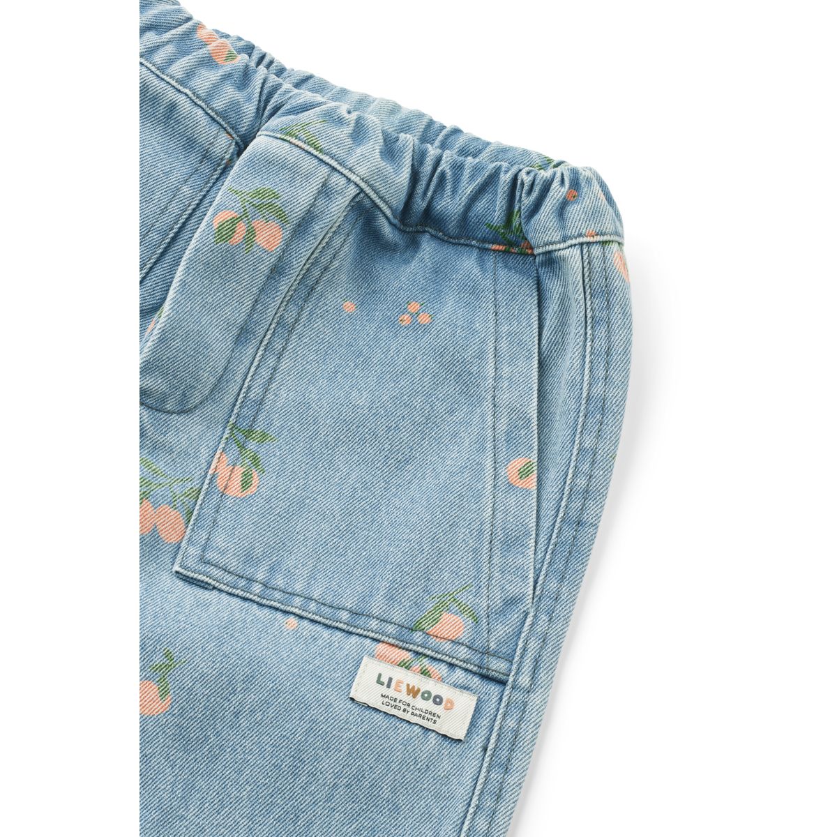 Liewood CESAR Bedruckte Jeanshose - Peach / Light Blue Denim - Hose