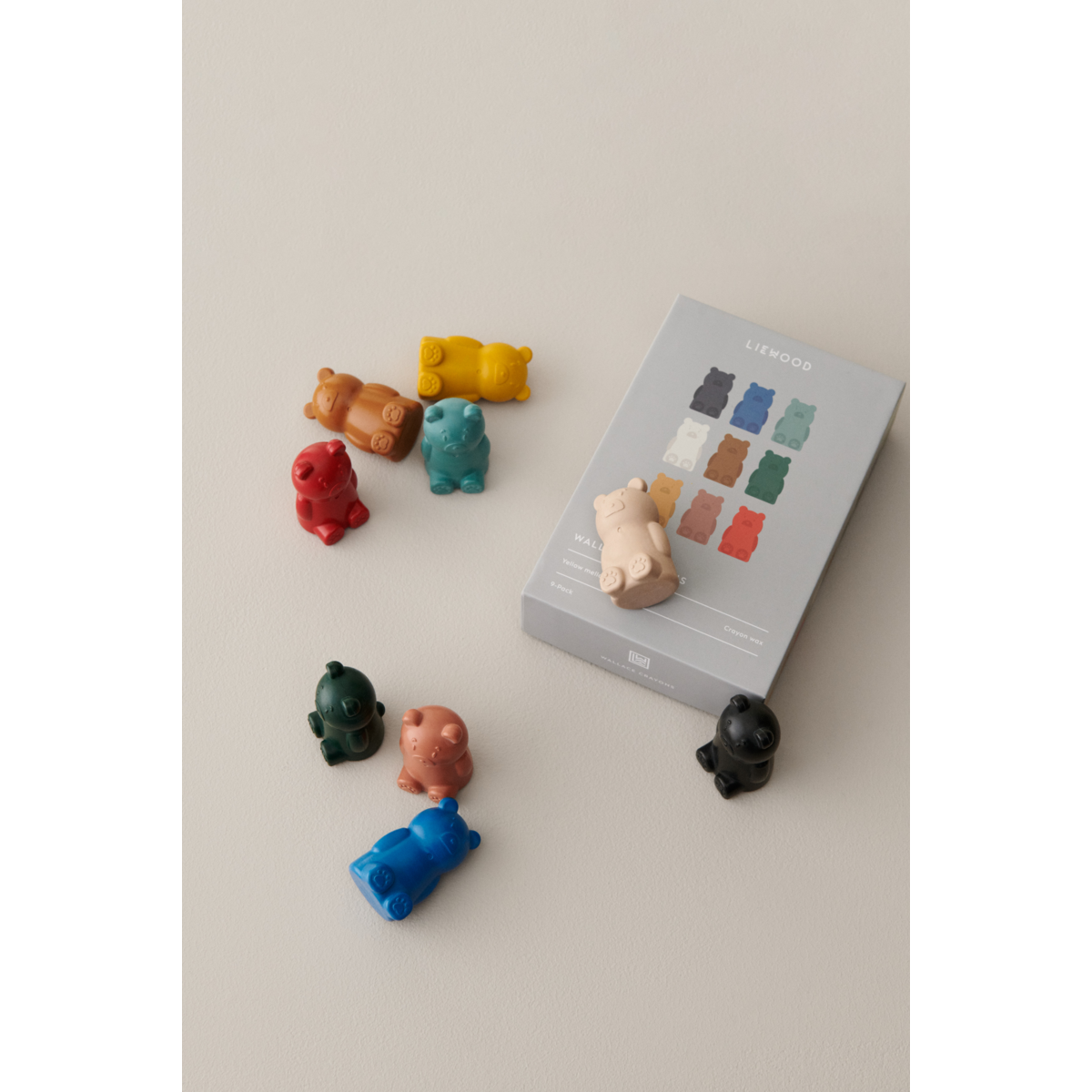 Liewood Wallace Buntstifte 9er-Pack - Yellow mellow multi mix - Kreatives Spielzeug