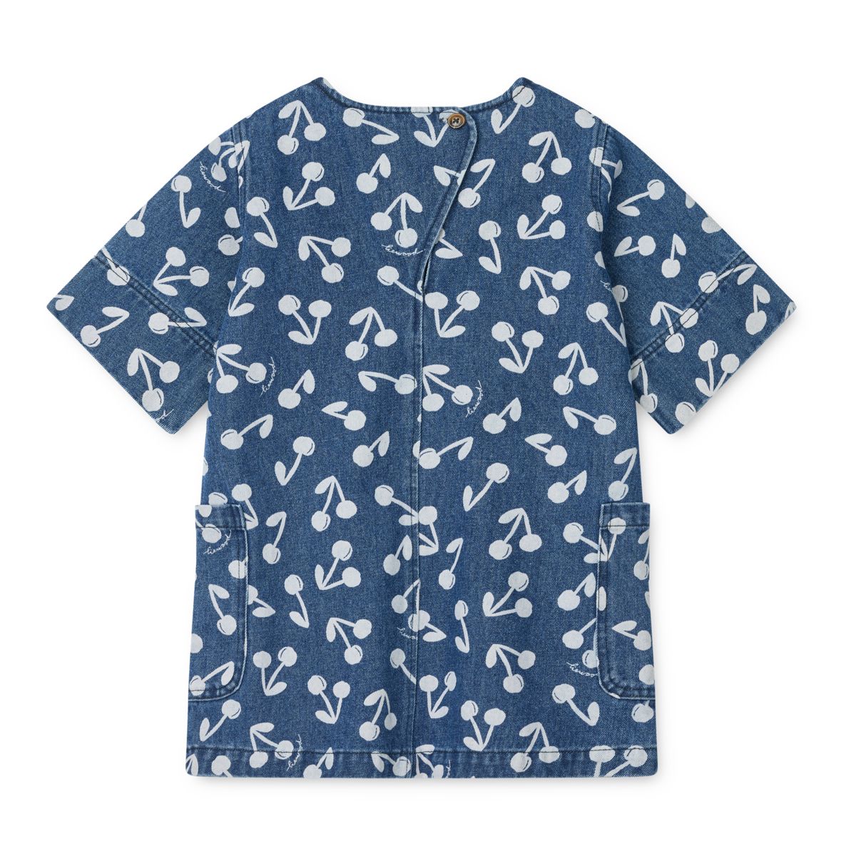 Liewood ANGELICA Bedrucktes Denim-Kleid - Cherry blossom / Medium blue denim - Kleid