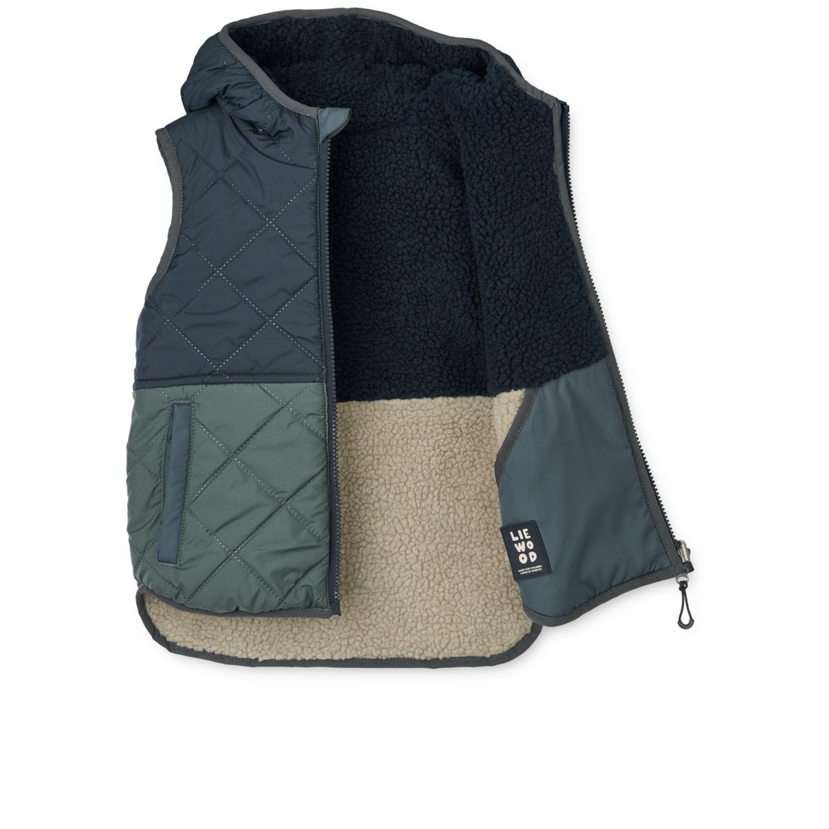 Liewood DIANA Wendare Fleeceweste - Whale blue multi mix - Vest