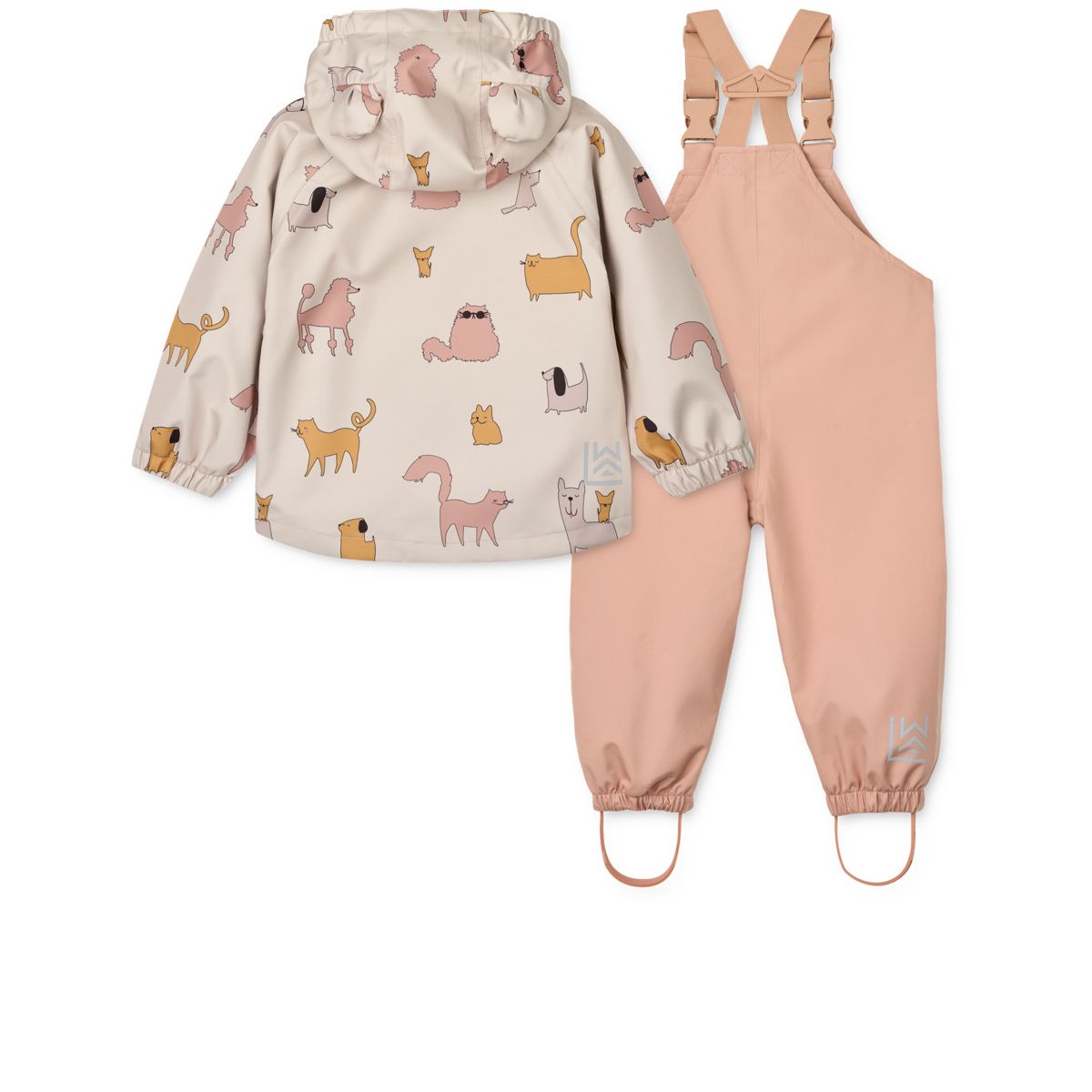 Liewood Manu Regenbekleidungsset - Cats and Dogs / Sandy - Satz