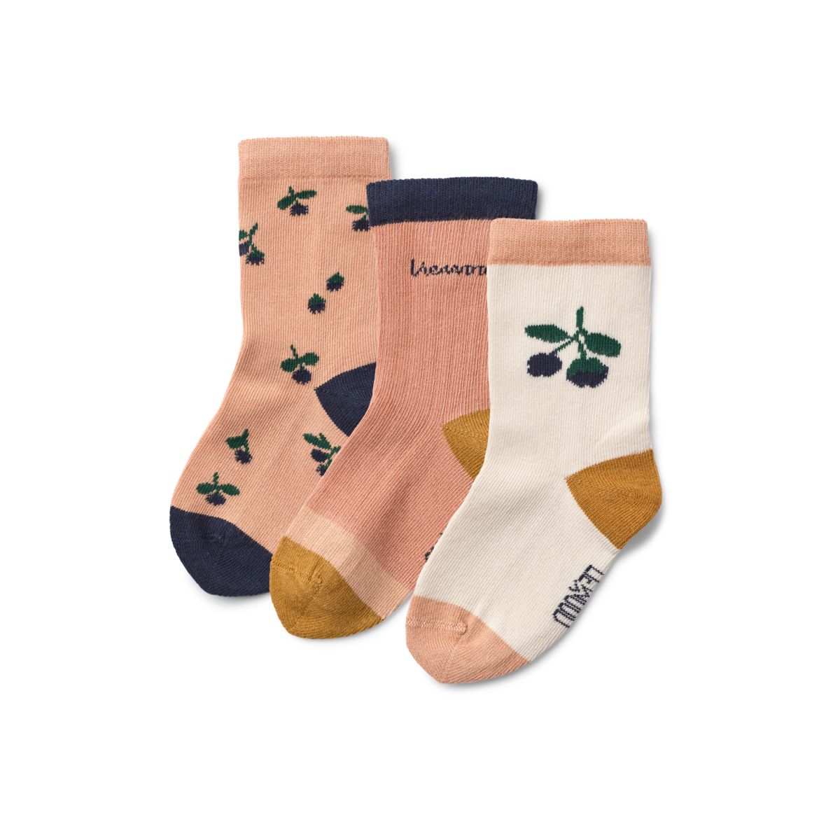 Liewood SILAS Socken 3er-Pack - Berry / Pale Tuscany - Socken/Strümpfe