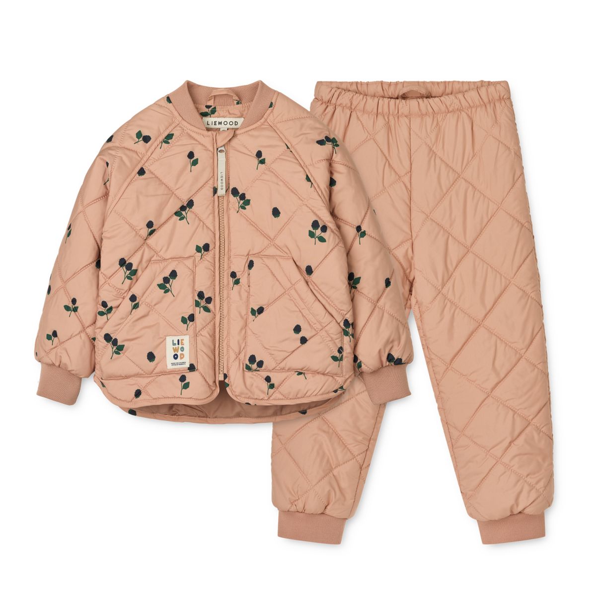 Liewood ZELLA Thermo-Set - Berry / Pale tuscany / Embroidery - Satz