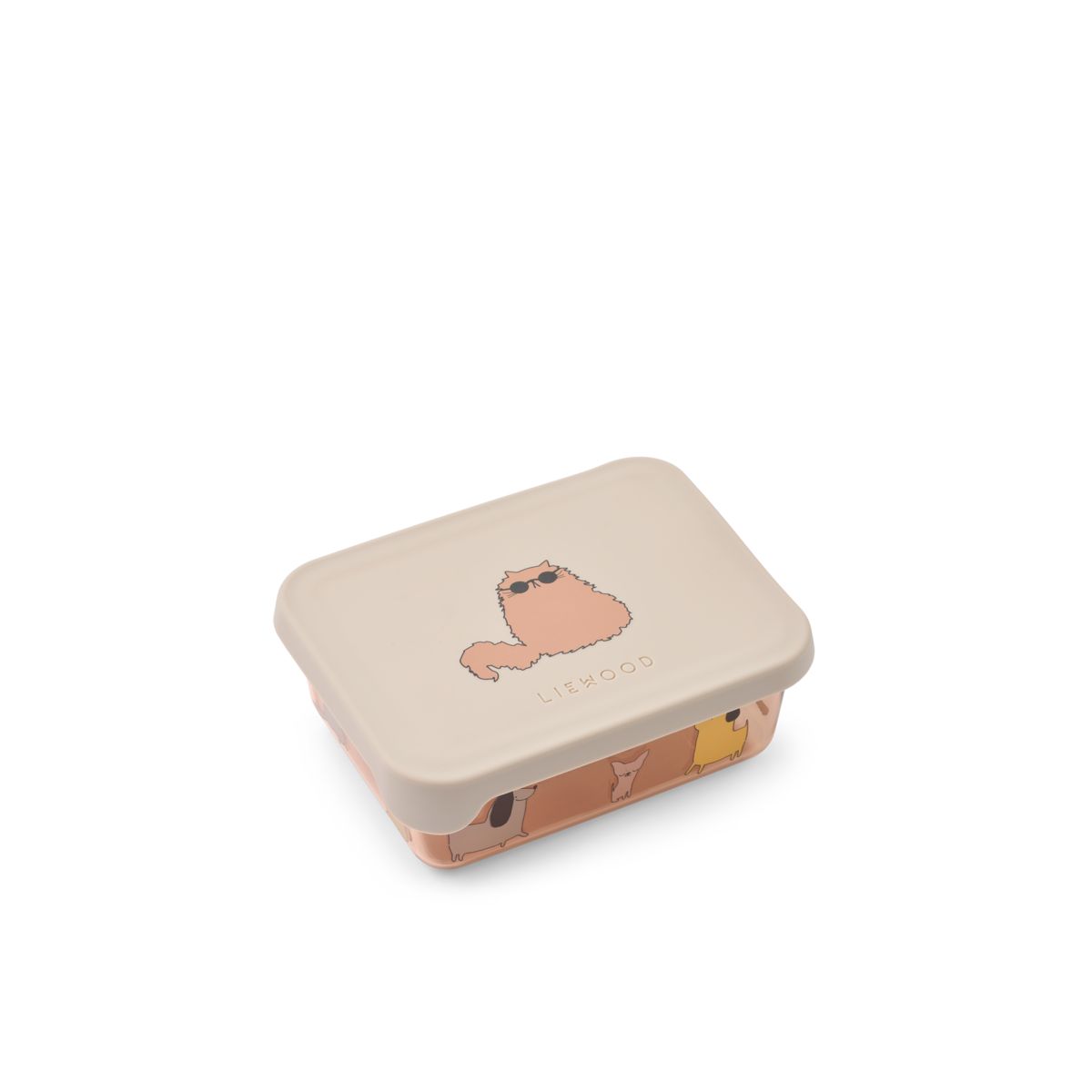 Liewood AKO Tritan-Snack-Box - Cats and Dogs / Sandy - Snackbox