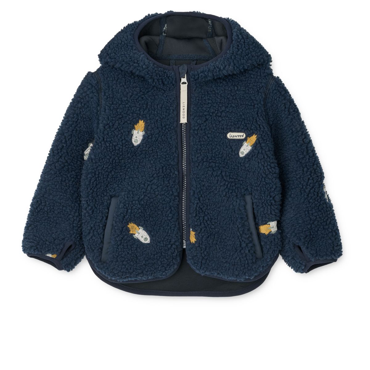 Liewood Mara Fleecejacke mit Ohren - Rocket / Classic navy / Embroidery - Jacke