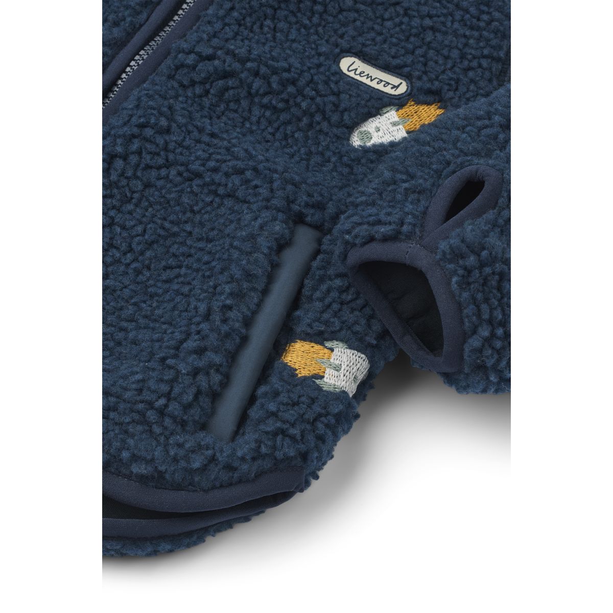 Liewood Mara Fleecejacke mit Ohren - Rocket / Classic navy / Embroidery - Jacke