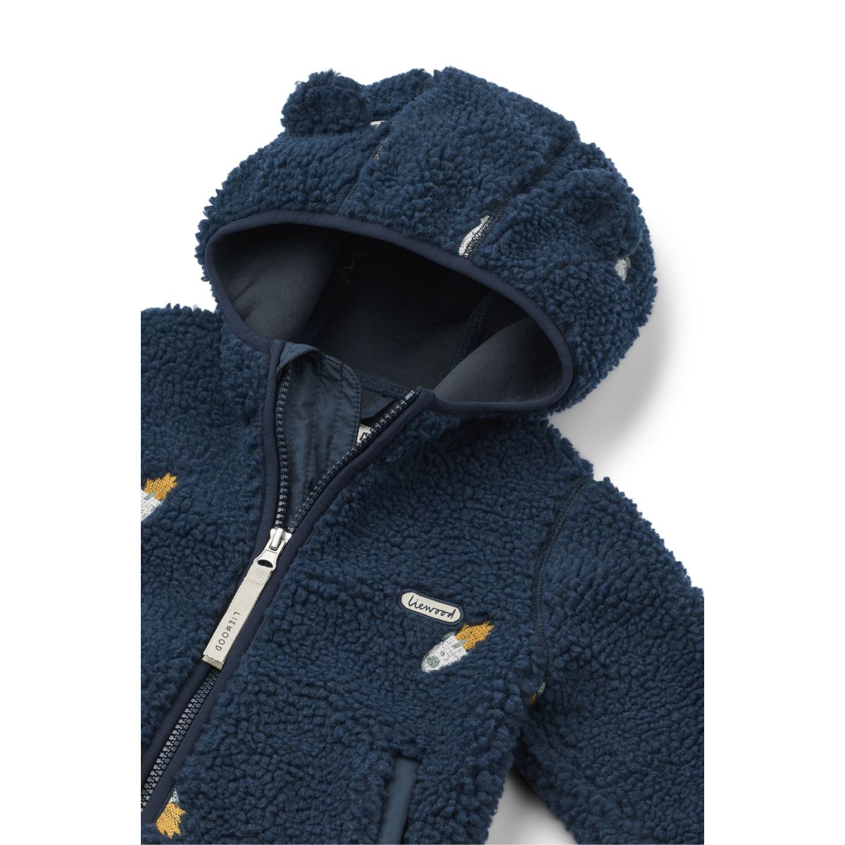 Liewood Mara Fleecejacke mit Ohren - Rocket / Classic navy / Embroidery - Jacke