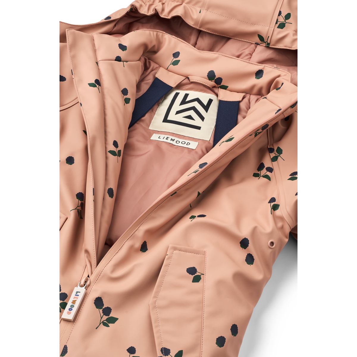 Liewood MADDY PU-Regenkombi - Berry / Pale tuscany / Embroidery - SUIT