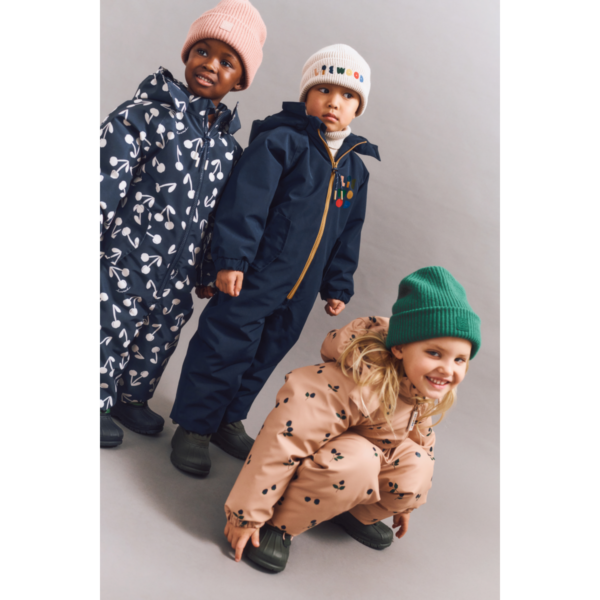 MADDY Schneeanzug - Cherry blossom / Classic navy