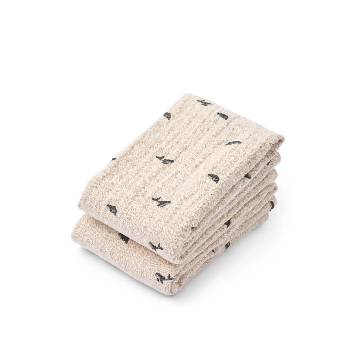 Liewood LEWIS Mulltücher 2er-Pack - Mini whale / Sandy - Musselin Tuch
