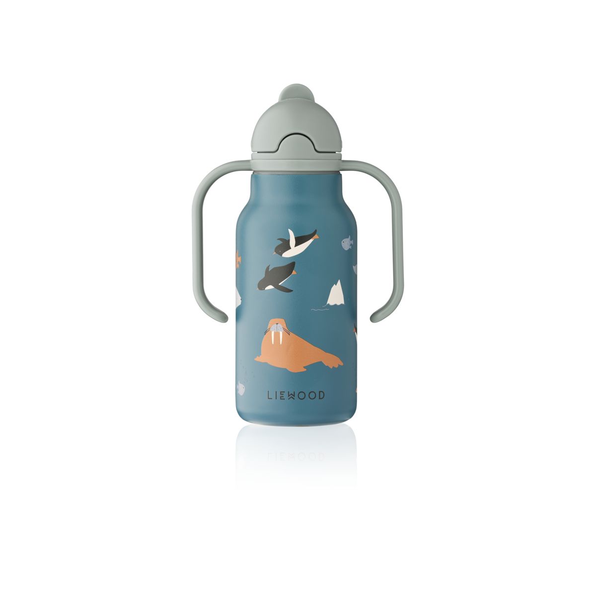 Liewood KIMMIE Bedruckte Flasche 250 ml - Arctic Sea / Ocean view - Wasserflasche