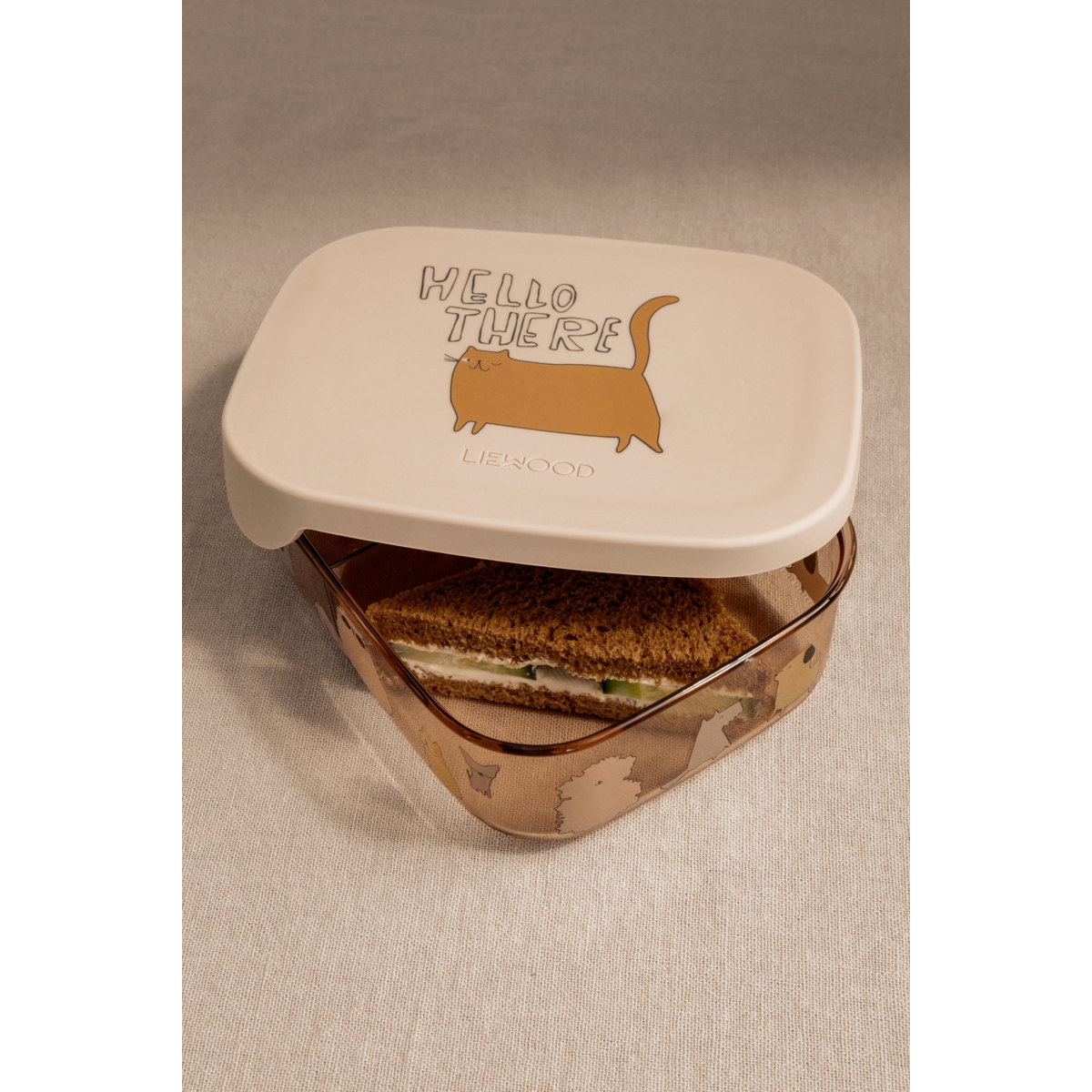 Liewood ARTHUR Tritan-Lunchbox - Cats and Dogs / Sandy - Brotdose
