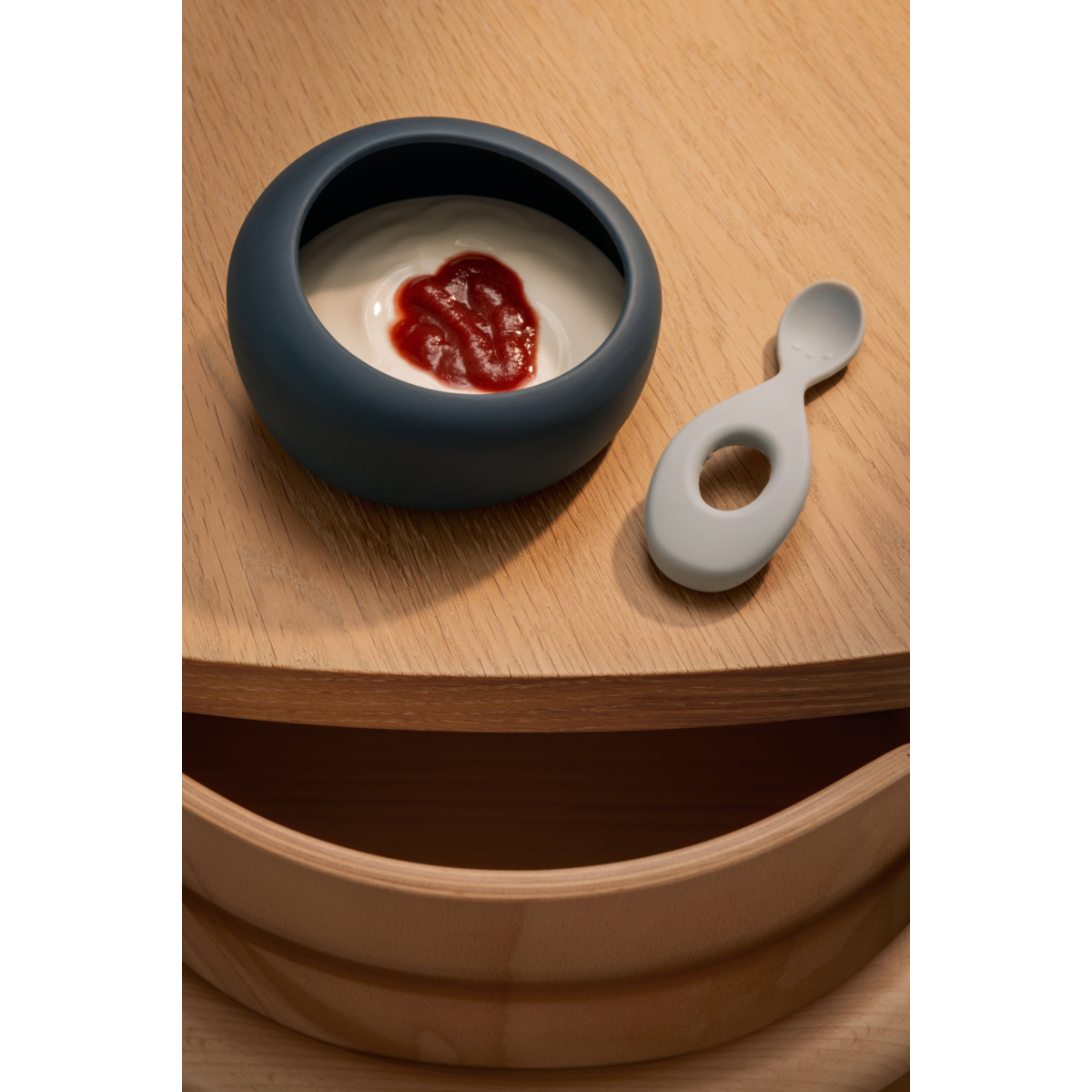 Liewood Sparia Schale mit Löffel - Whale blue / Dove blue - Schalen