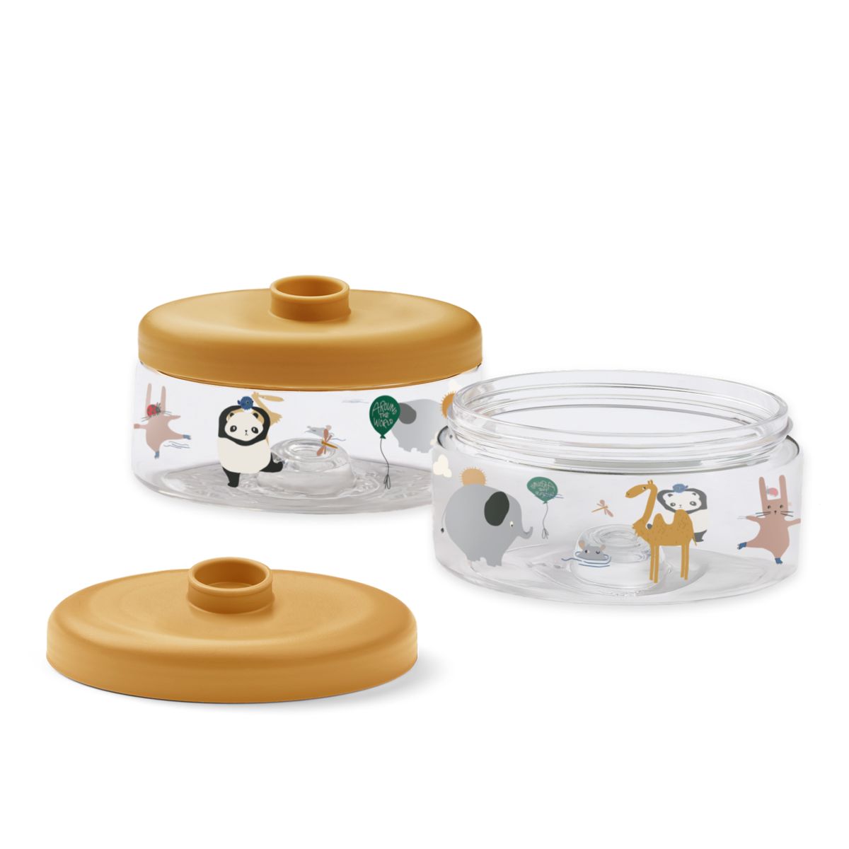 Liewood DOMINIQUE Baby-Aufbewahrungsboxen 500 ml - Around the world / Sandy - Snackbox