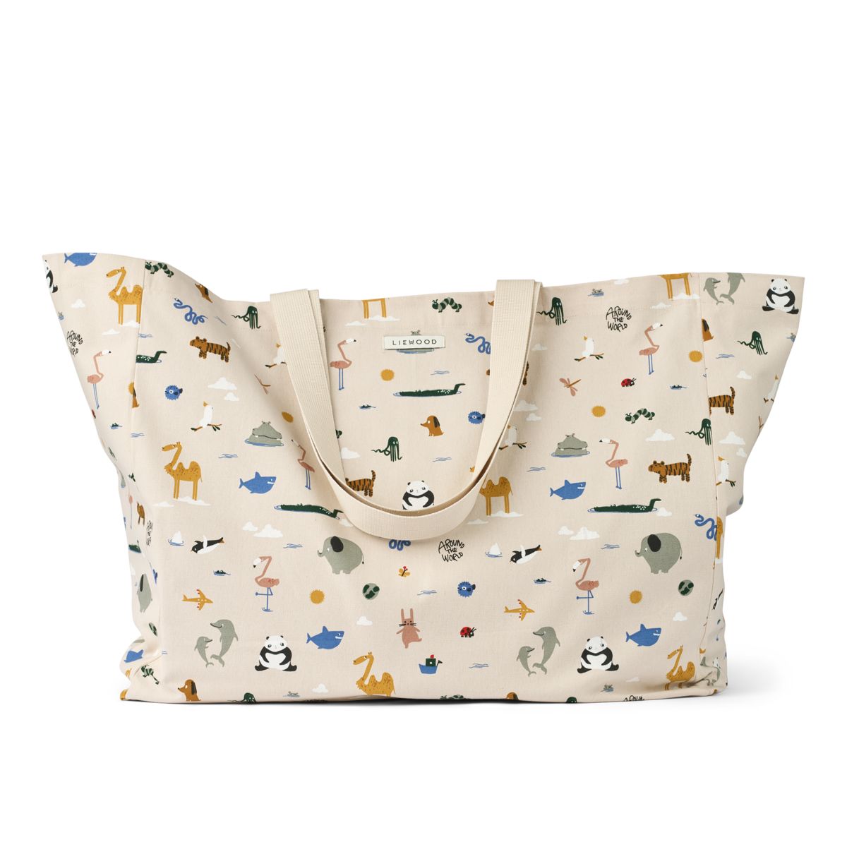 Liewood Maxi Tragetasche - Around the world / Sandy - Einkausstacshe