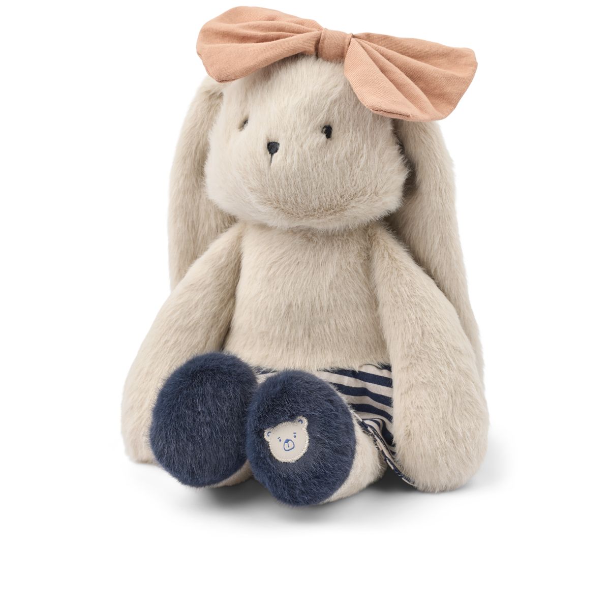 BABETTE Kaninchen Festtags-Teddy - Mist / Navy stripe mix