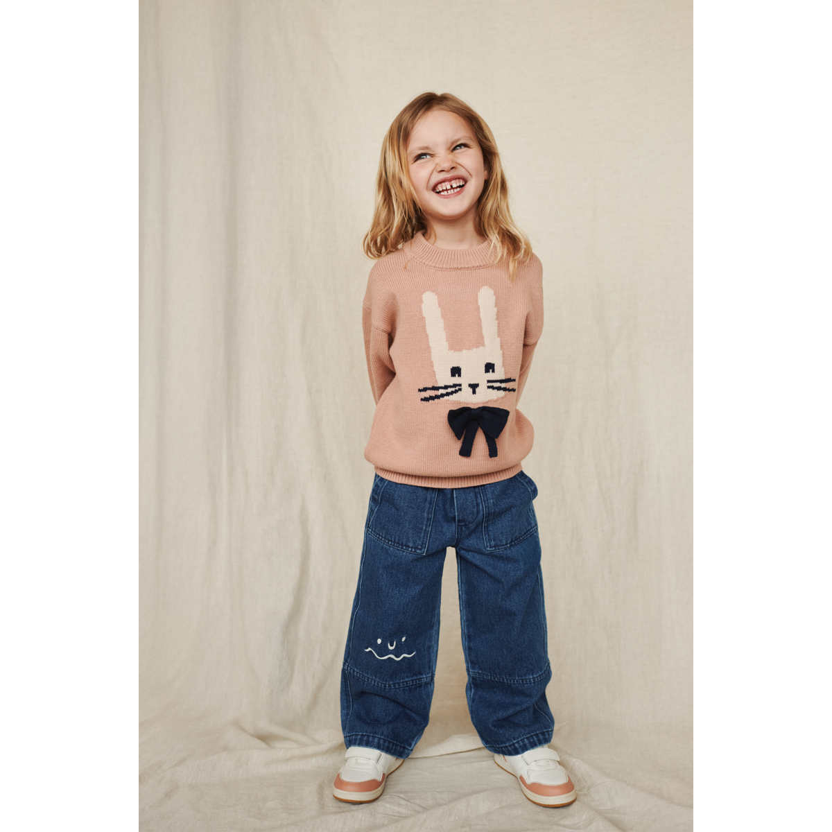 Liewood ORLANE Strickpullover mit Stickerei - Rabbit / Pale tuscany - Pullover
