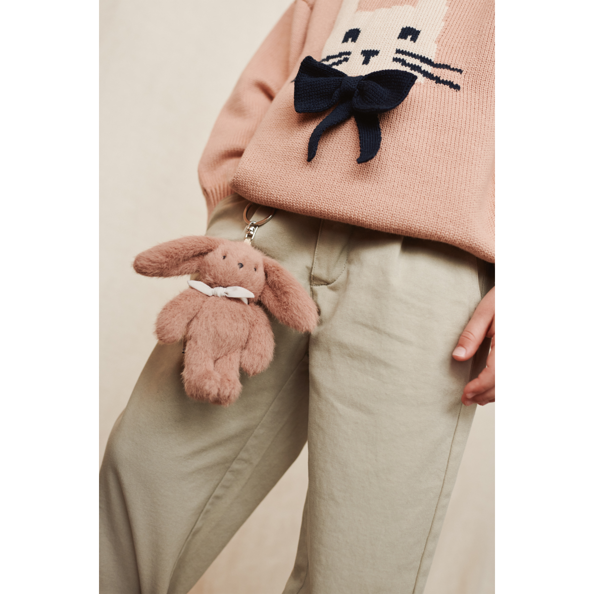 ORLANE Strickpullover mit Stickerei - Rabbit / Pale tuscany