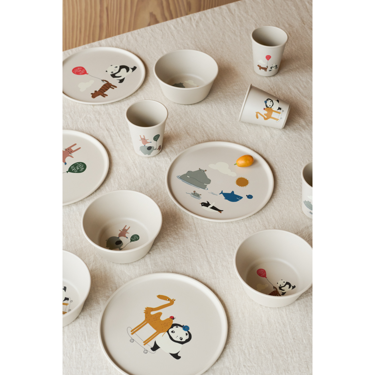 LANA Becher 4er-Pack - Around the world / Sandy