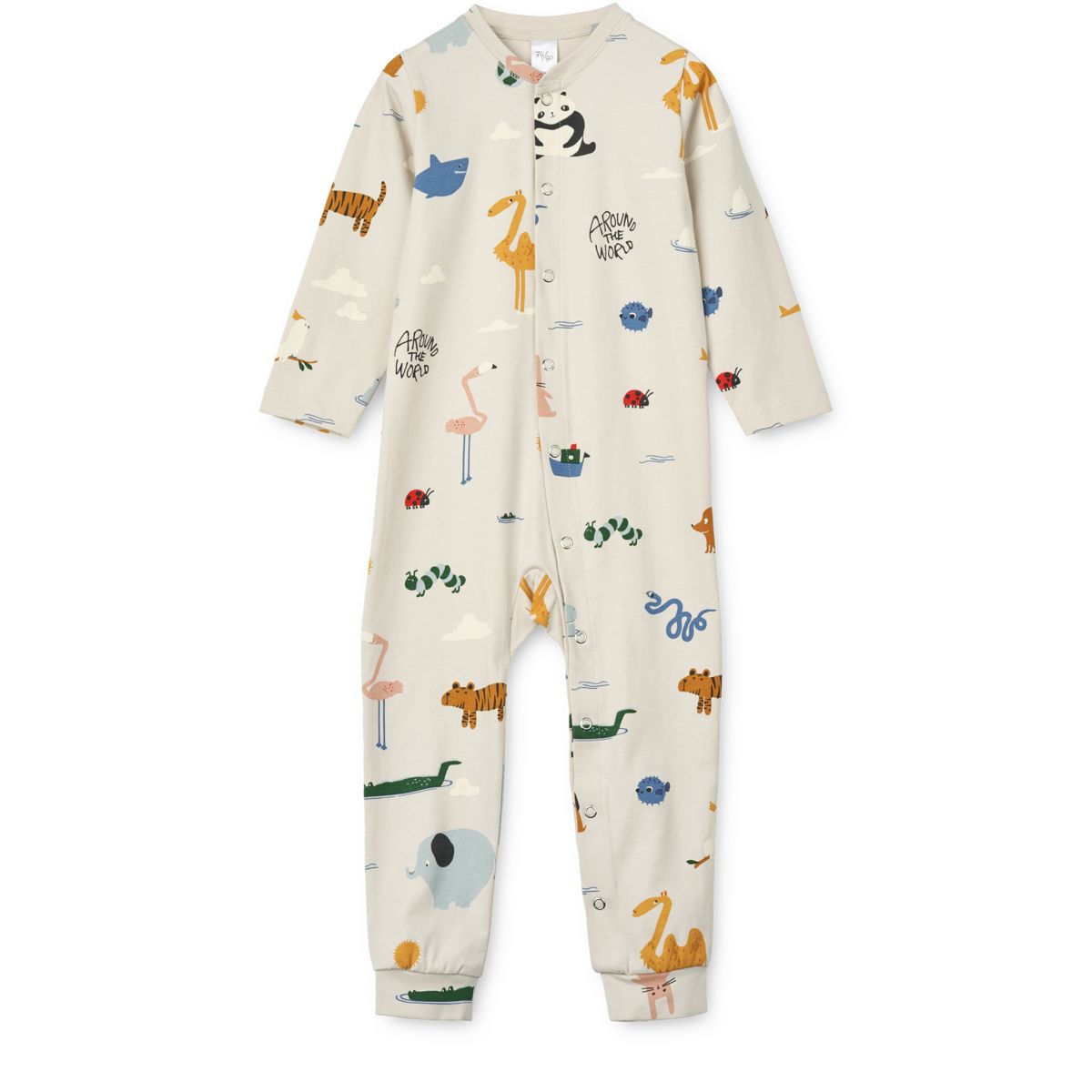 Liewood BIRK Bedruckter Pyjama-Einteiler - Around the world / Sandy - Pyjama-Jumpsuit