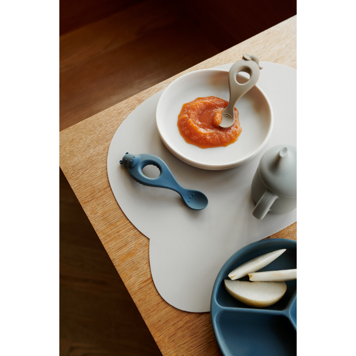 Liewood Stacy Menüteller mit Saugnapf 2er-Pack - Sea blue / Whale blue - Teller