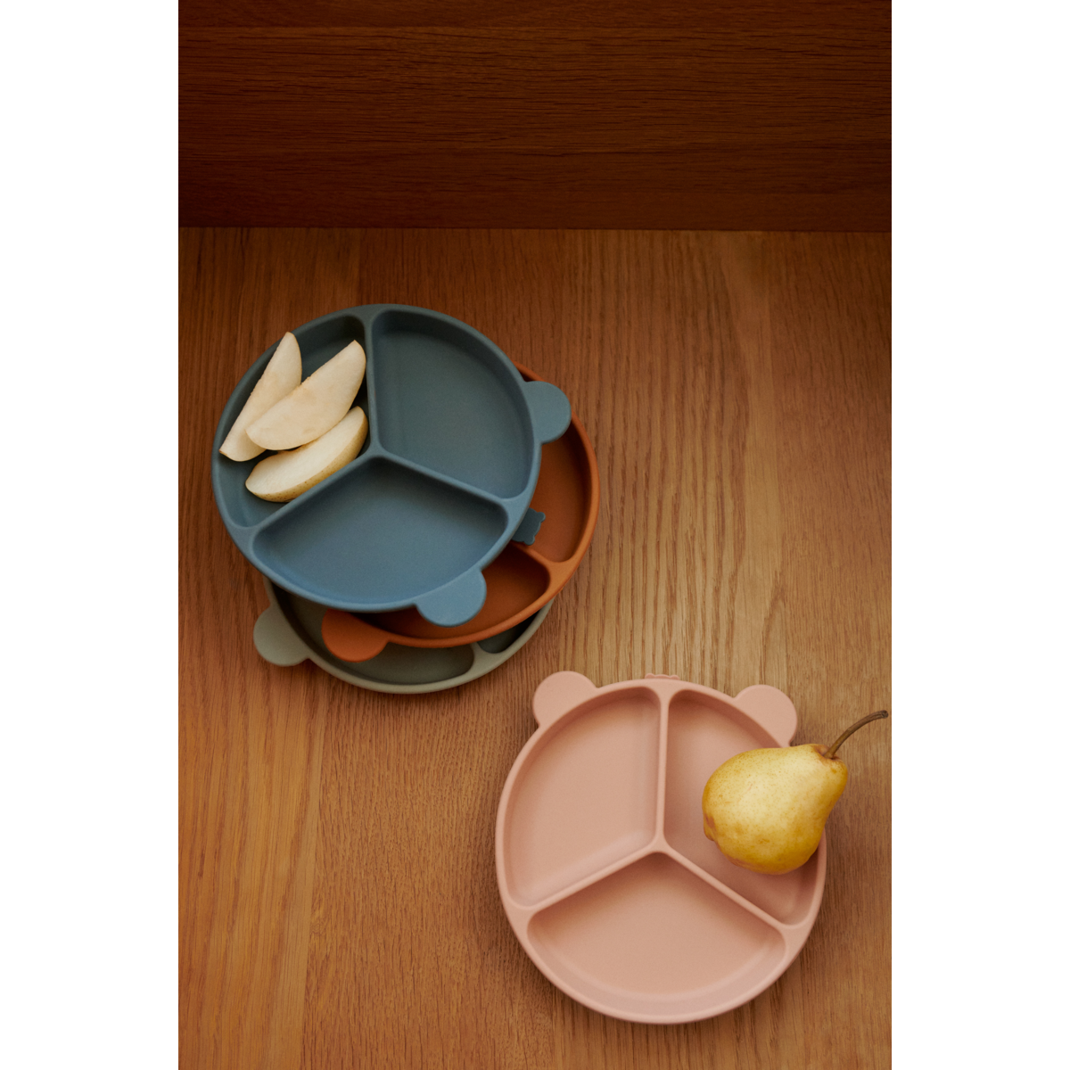 Liewood Stacy Menüteller mit Saugnapf 2er-Pack - Mustard / tuscany rose mix - Teller