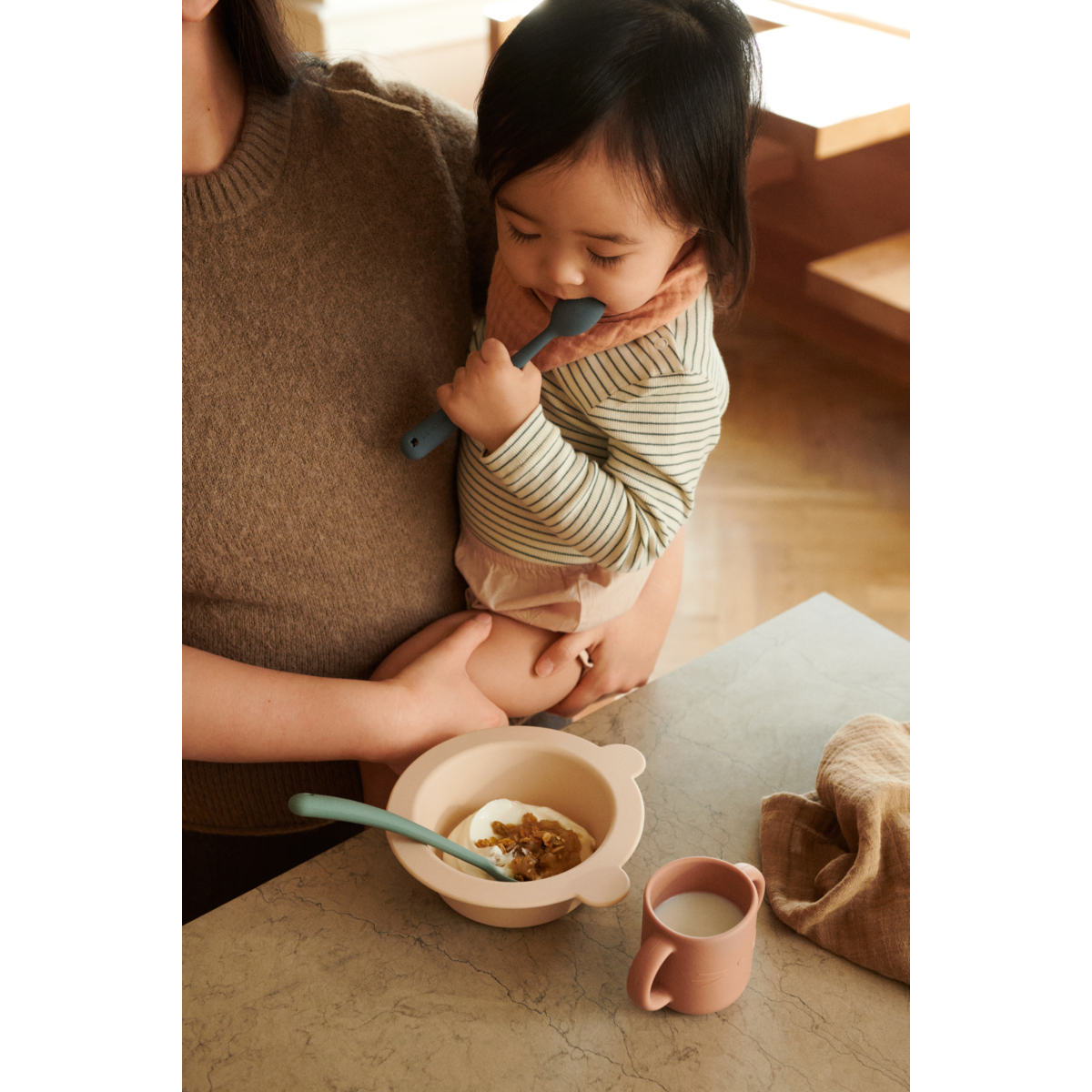 Liewood Siv Esslernlöffel 4er-Pack - Blue multi mix - Besteck