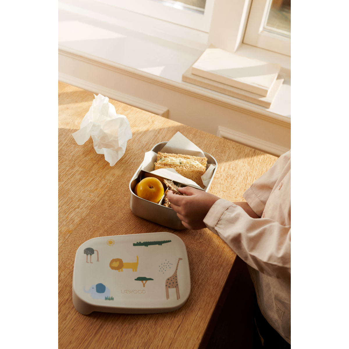 Liewood ARTHUR Lunchbox - Safari sandy mix - Brotdose