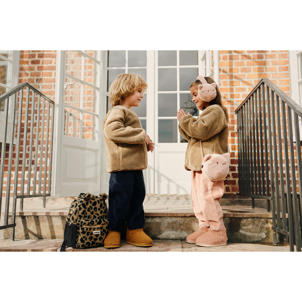 Liewood Andreas Pile Bear Backpack - Mega leo / Oat mix - BACKPACK