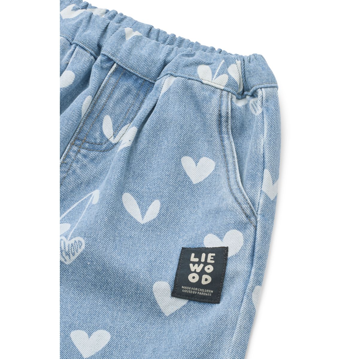 Liewood BORRIS bedruckte Jeanshose - Sweethearts / light blue denim - Hose
