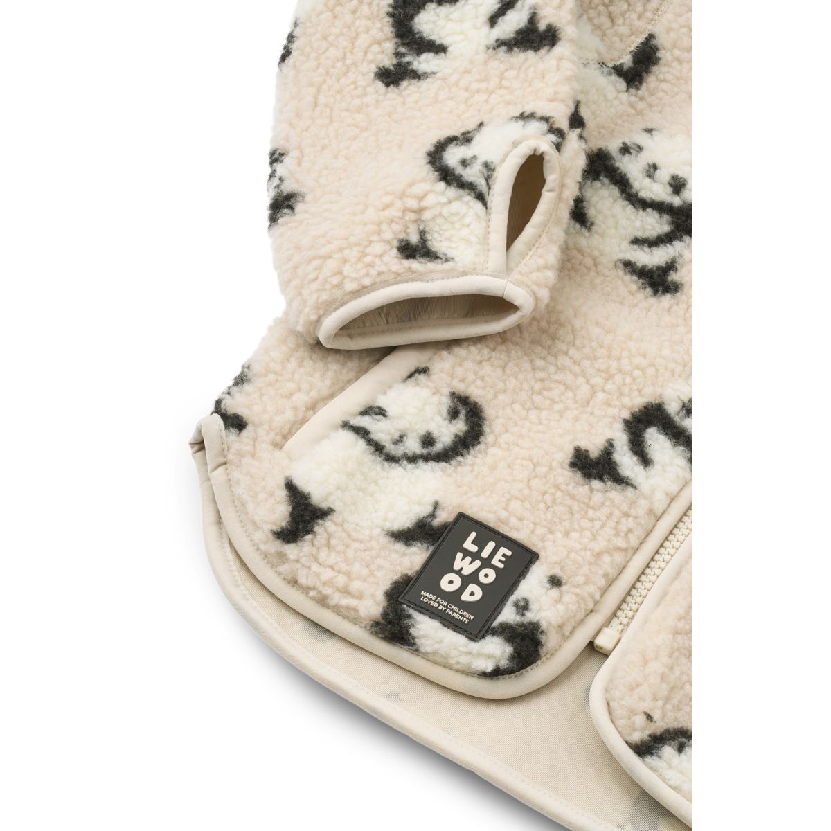 Liewood Nolan Fleecejacke - Panda / Sandy - Jacke