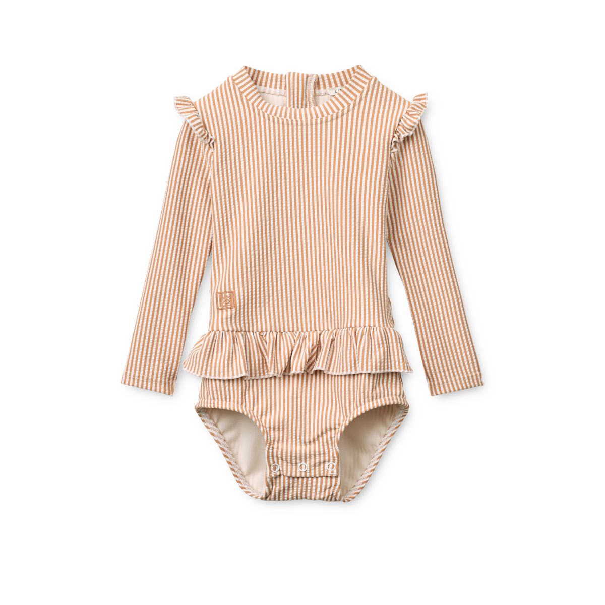 Liewood SILLE Seersucker-Baby-Badeanzug - Y/D stripe Pale tuscany / Creme de la creme - Badeanzug