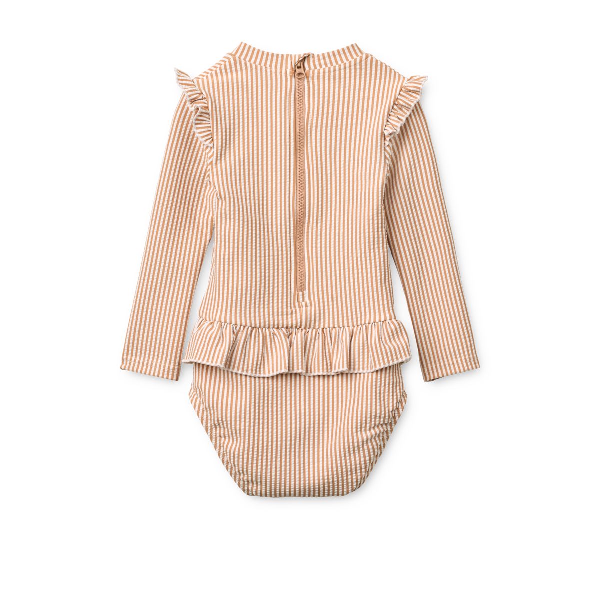 Liewood SILLE Seersucker-Baby-Badeanzug - Y/D stripe Pale tuscany / Creme de la creme - Badeanzug