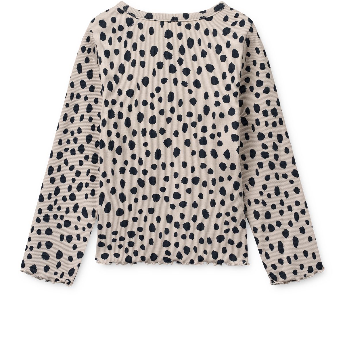 Liewood NIEVE bedrucktes Langarm-Ripp-T-Shirt - Leo spots / Mist - T-shirt