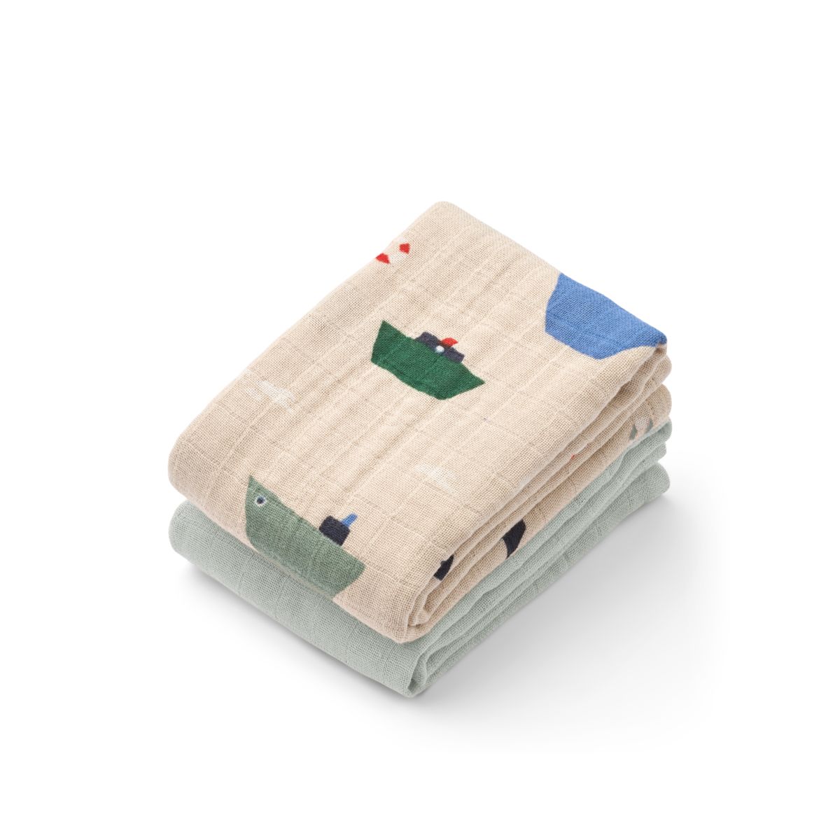 Liewood LEWIS Mulltücher 2er-Pack - Sailing / Dove blue mix - Musselin Tuch