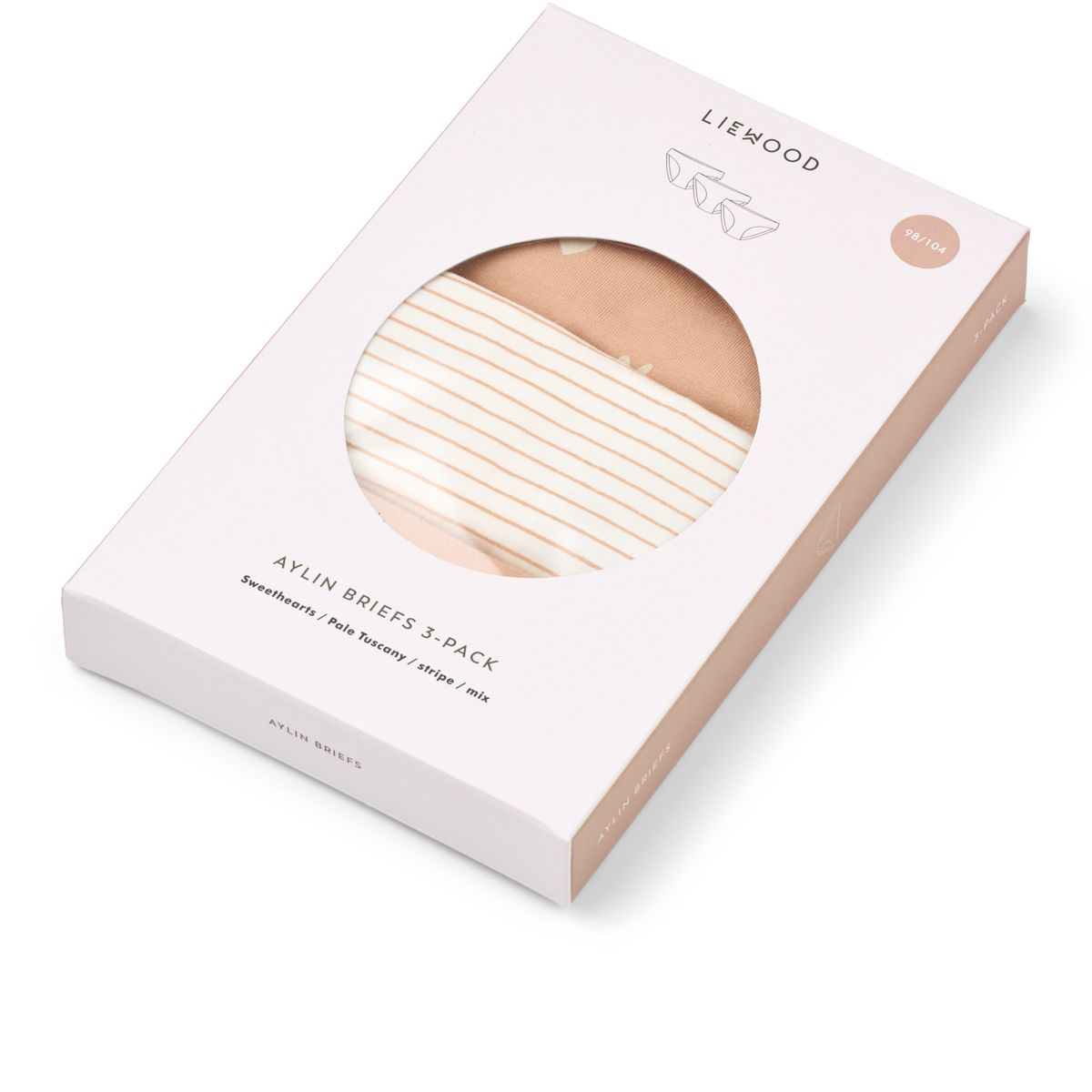 Liewood AYLIN Slips 3er-Pack - Sweethearts / Pale tuscany / stripe / heart / mix - Unterhosen