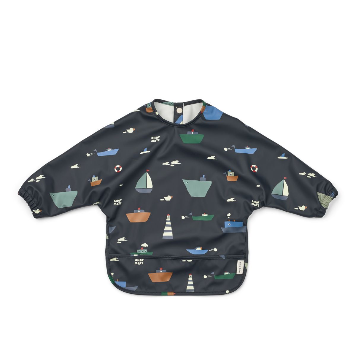 Liewood MERLE Bedrucktes Ärmellätzchen - Sailing / Classic navy - Cape Lätzchen