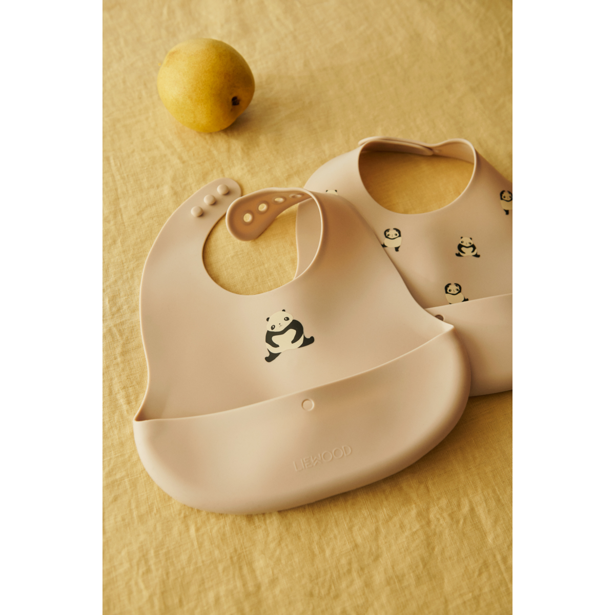 Liewood EMBER Bedruckte Lätzchen, 2er-Pack - Panda / Sandy - Lätzchen