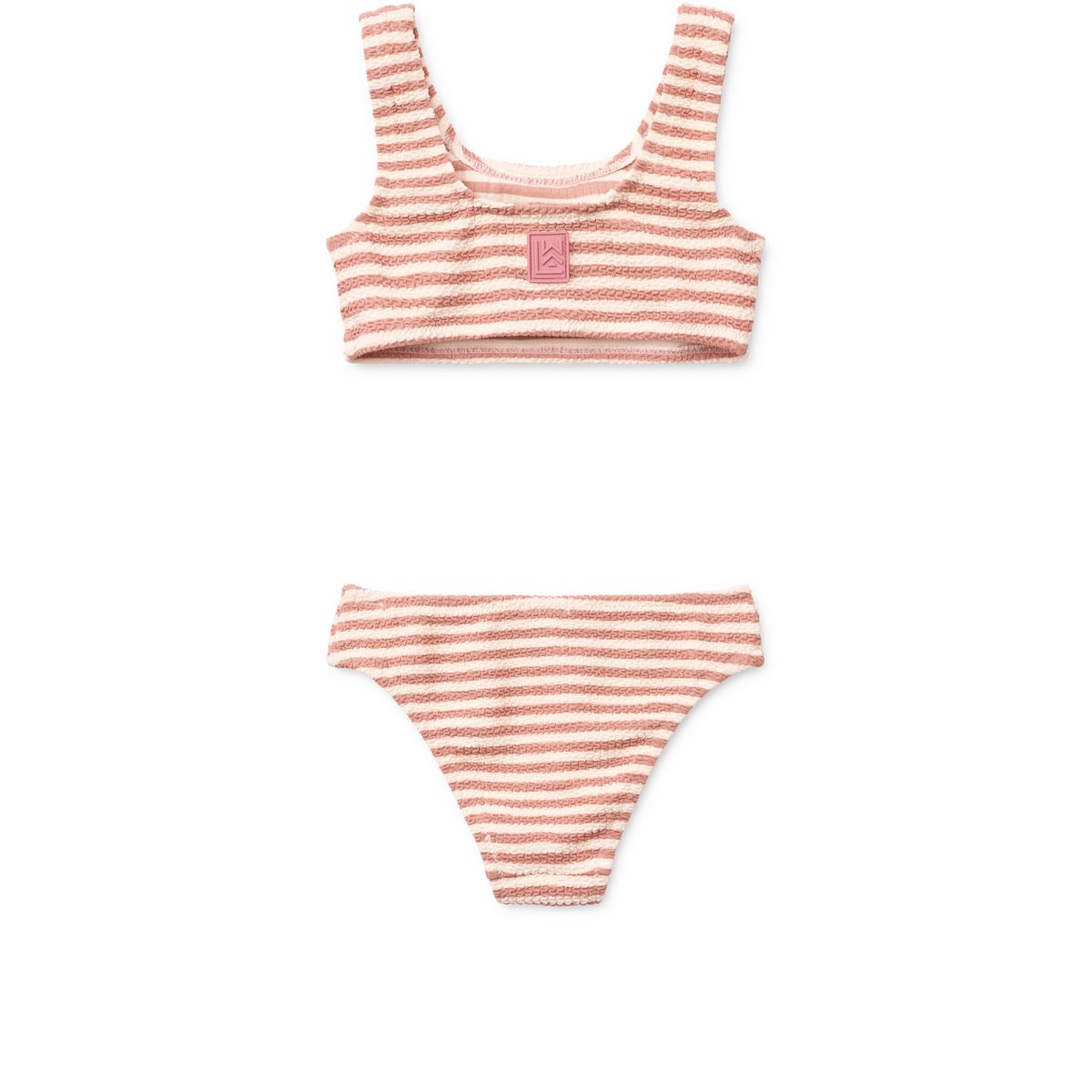 BELLO Gestreifter Bikini - Coral blush / Creme de la creme