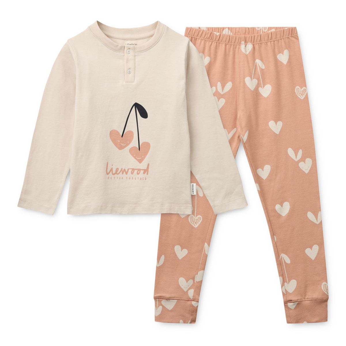 WILHELM bedrucktes Pyjama-Set - Heart / Sweetheart / Pale tuscany / mix