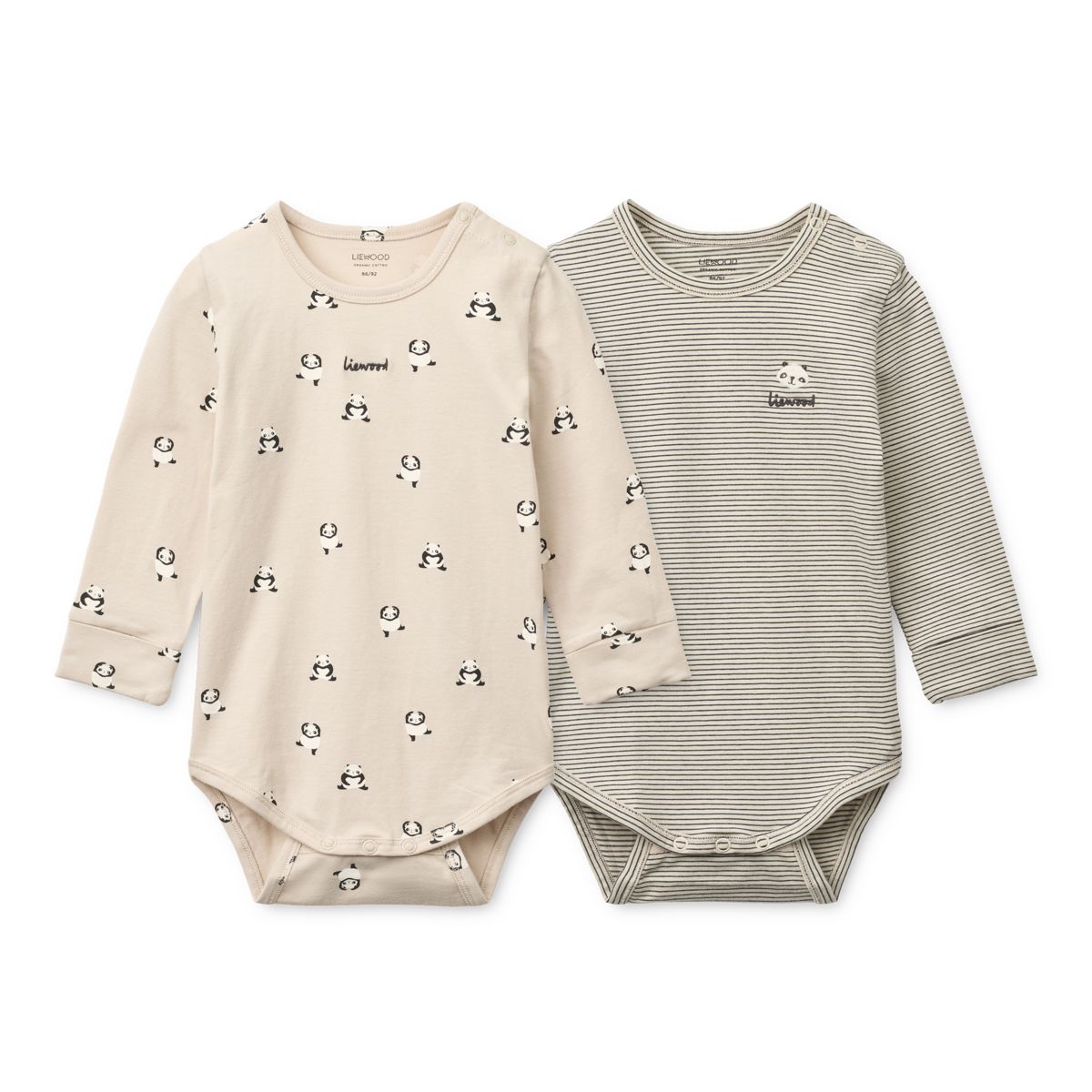 YANNI Grow Langarm-Body - Mini panda / Classic navy stripe / mix