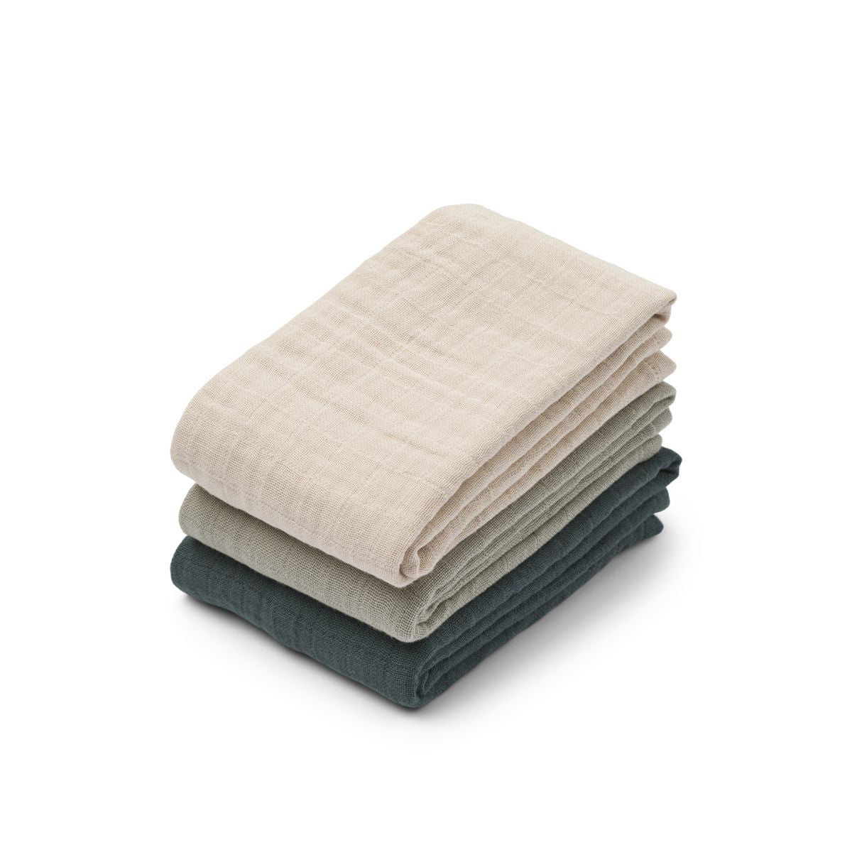 Liewood Lewis Baumwollmusselin Tuch 3er-Pack - Dove blue mix - Musselin Tuch