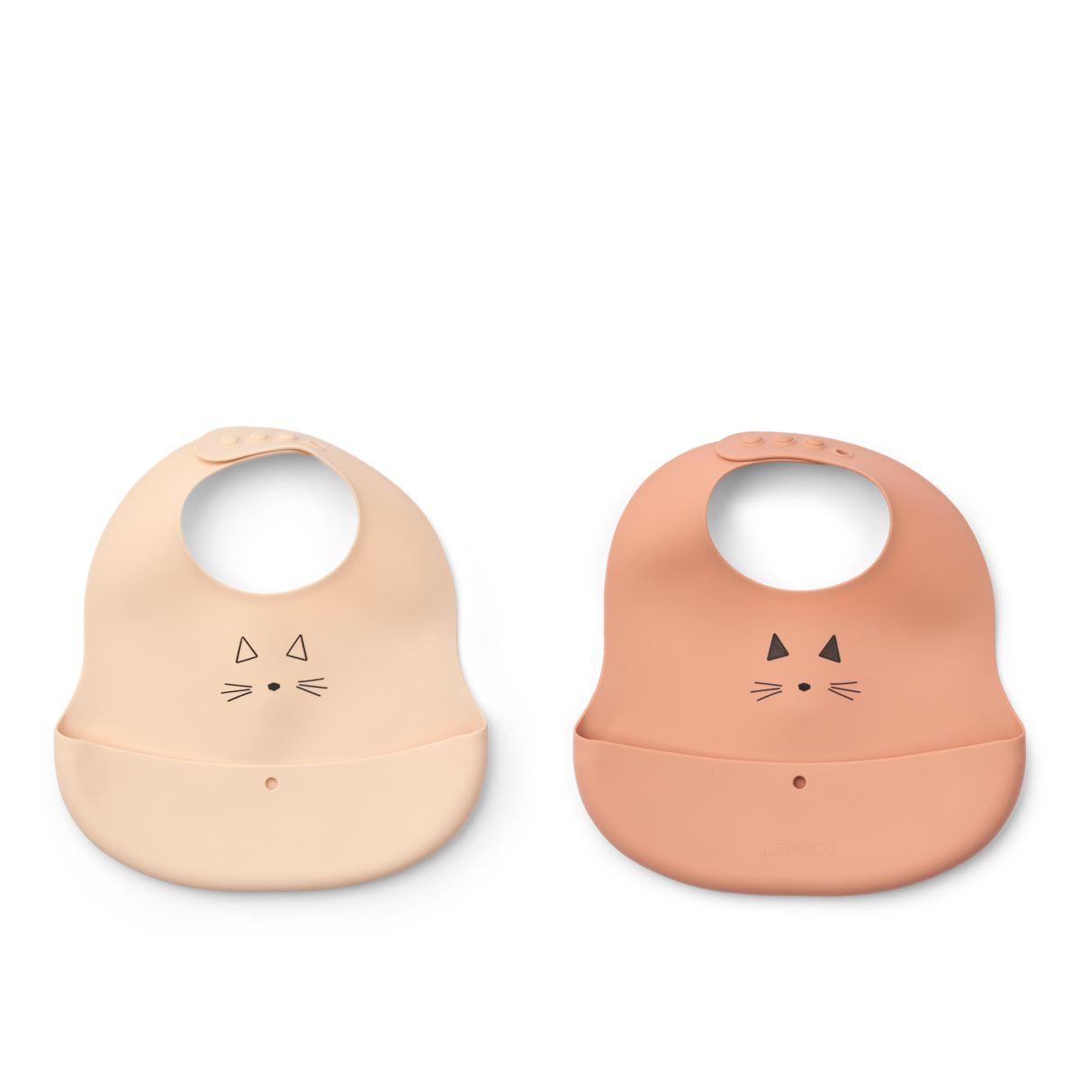 Liewood EMBER Bedruckte Lätzchen, 2er-Pack - Cat Appleblossom / Tuscany rose - Lätzchen
