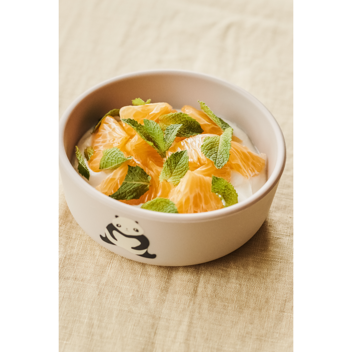 VIVI Silikon Geschirrset - Panda / Sandy