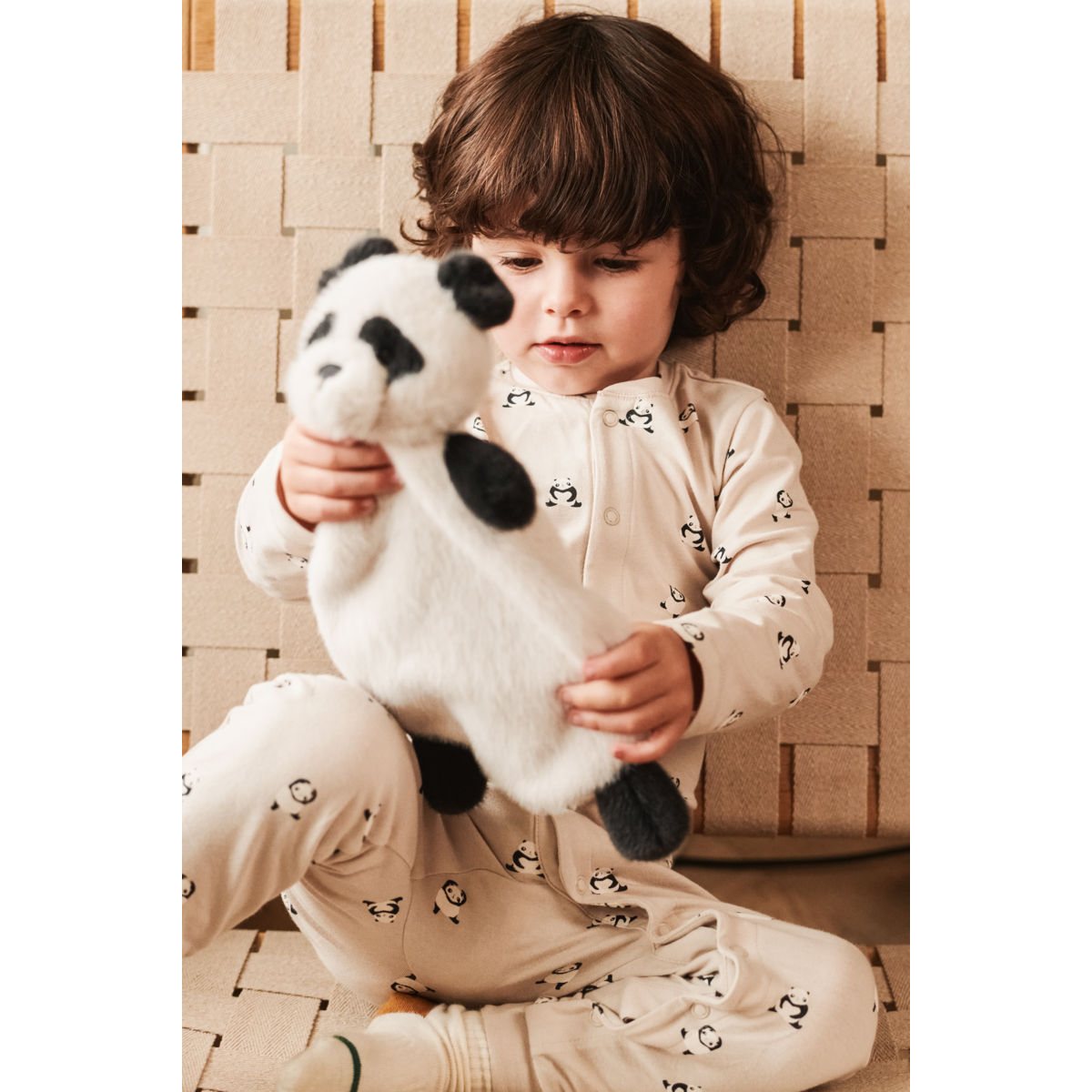 Liewood BIRK Bedruckter Pyjama-Einteiler - Mini panda / Sandy - Pyjama-Jumpsuit