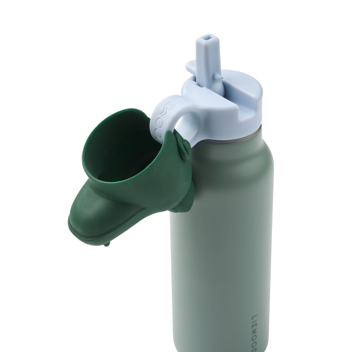 FALK Wasserflasche mit Krokodil-Deckel 350 ml - Peppermint / Garden green