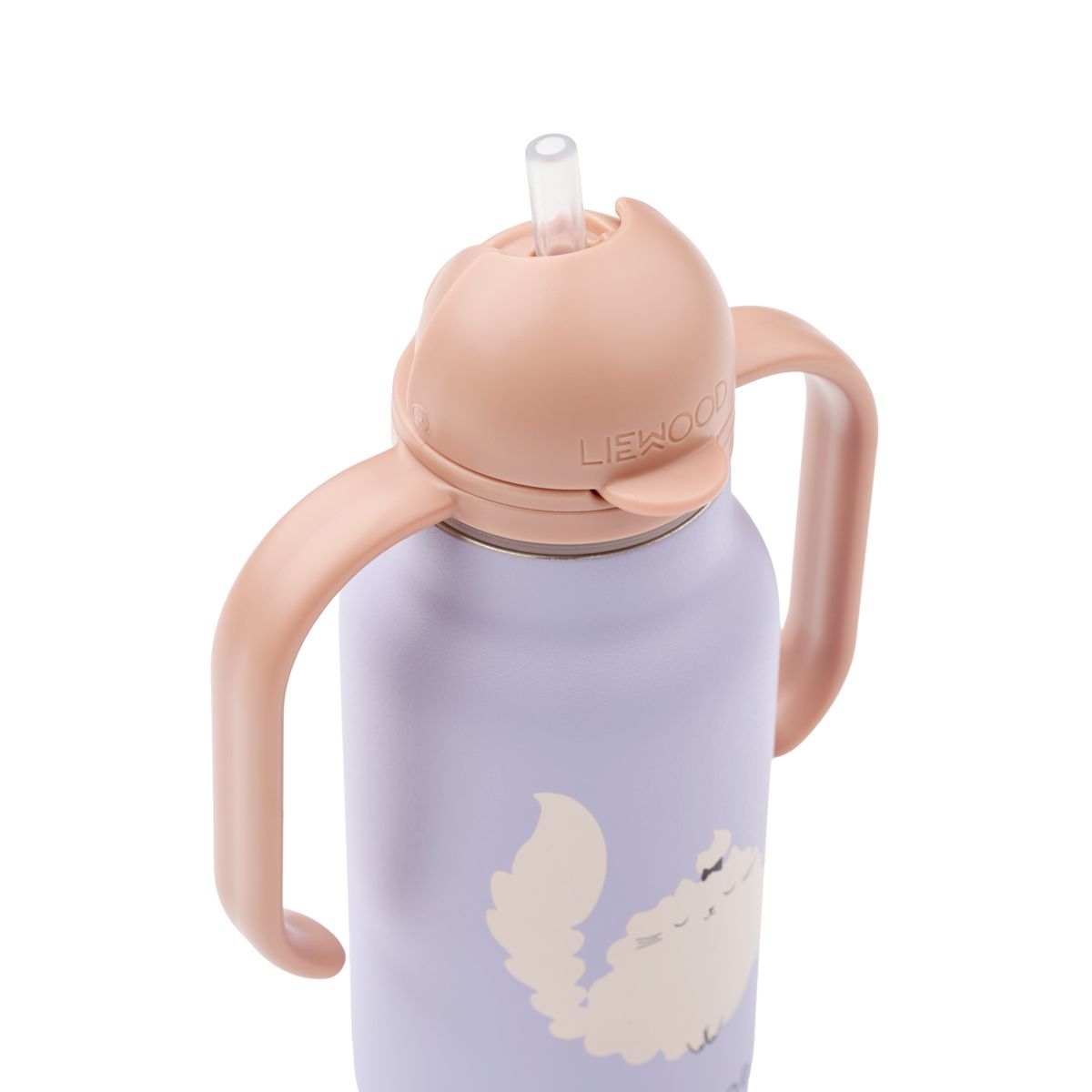 Liewood KIMMIE Steel Water Bottle 250 Ml - Cat / Warm lilac - WATER BOTTLE