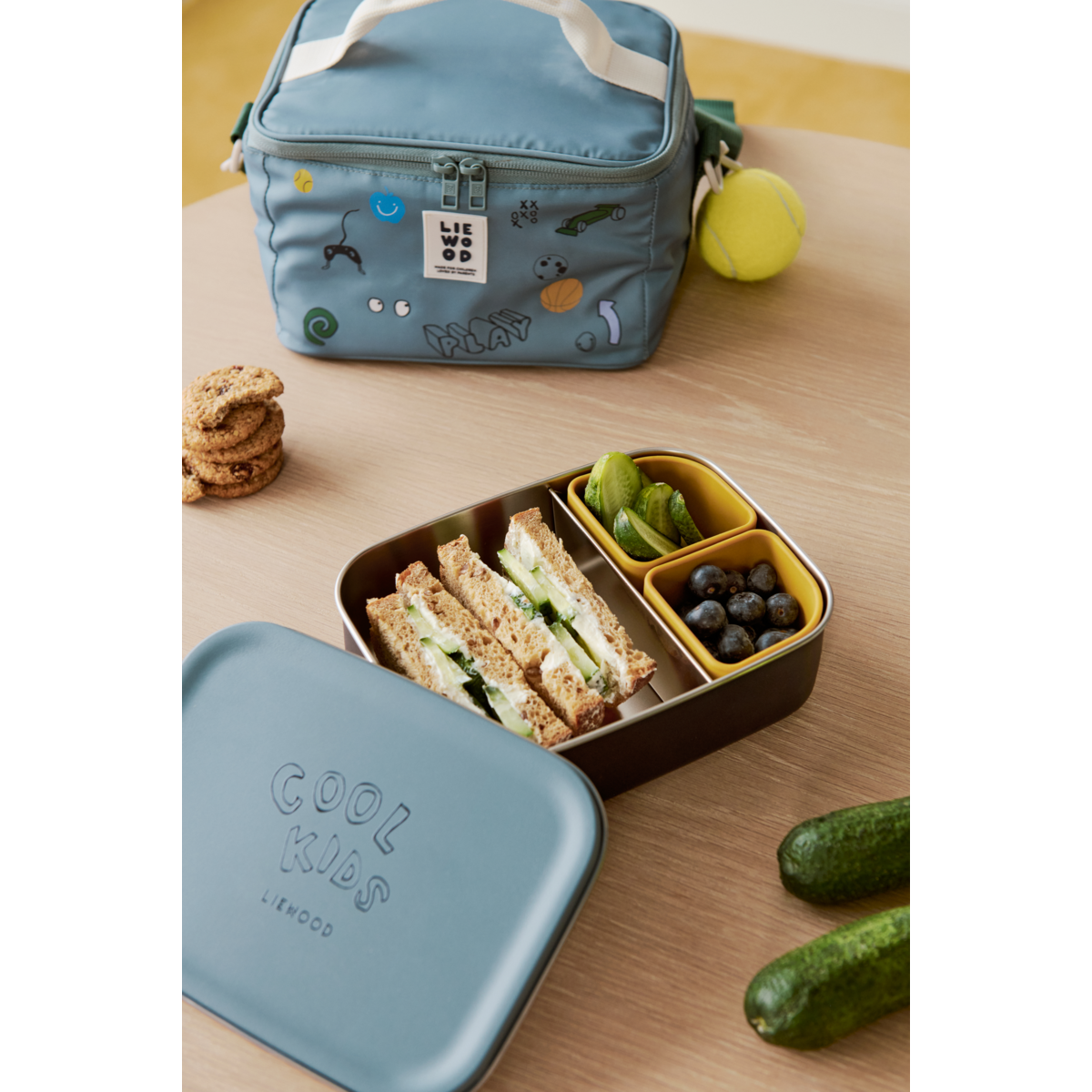 Liewood Toby Insulated Lunch Bag - Play / Dusty Peppermint - CROSSBODY BAG