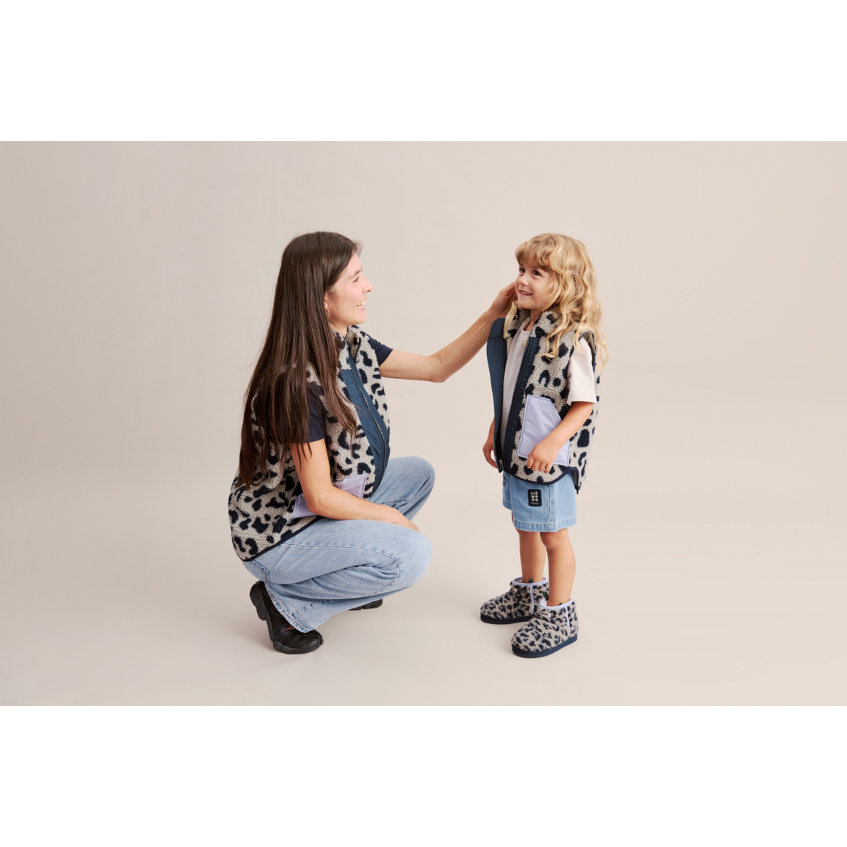Liewood Nilu Adult Pile Vest - Mega leo / Mist mix - VEST