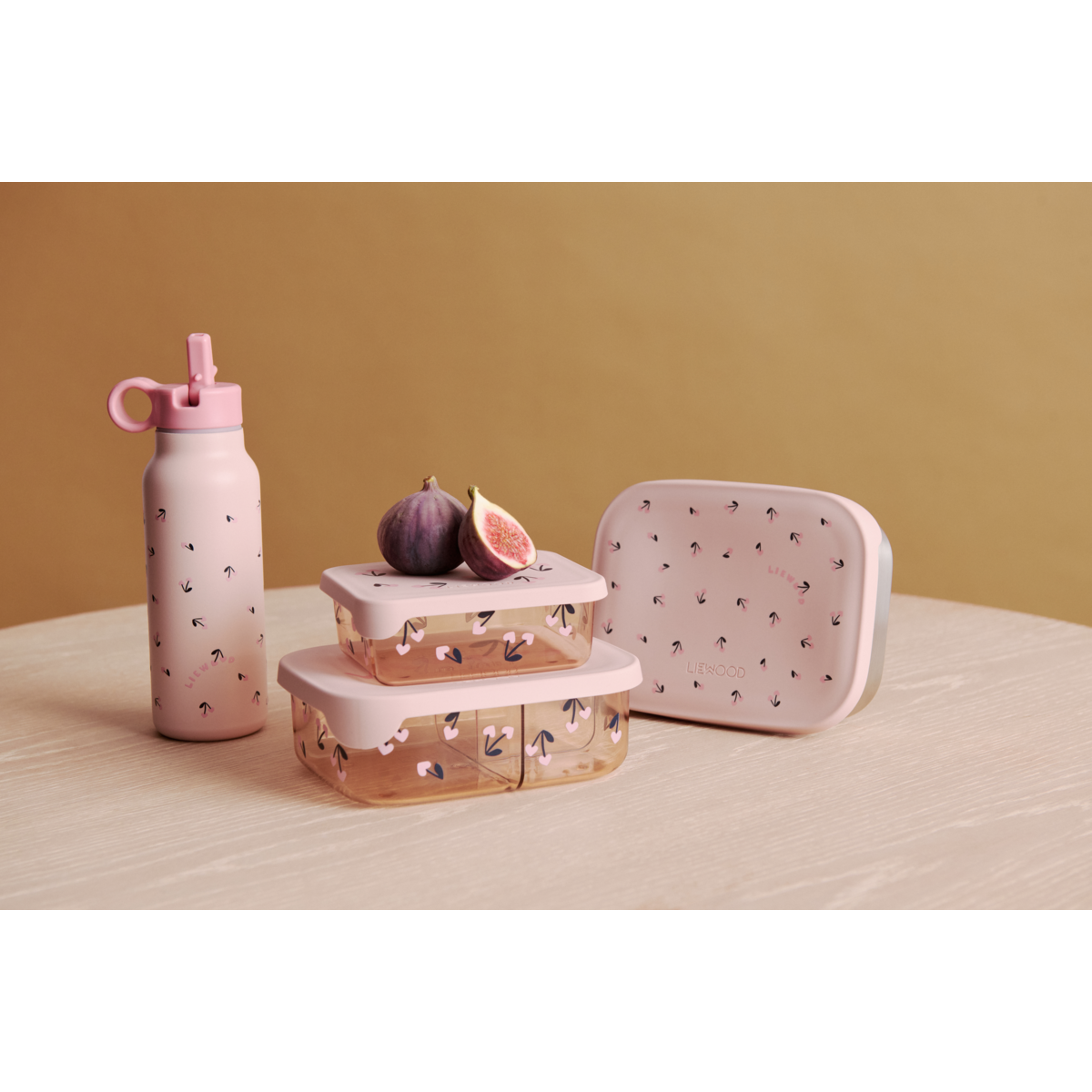 Liewood Ako Tritan Snack Box - Cherry heart / Rosey - SNACKBOX